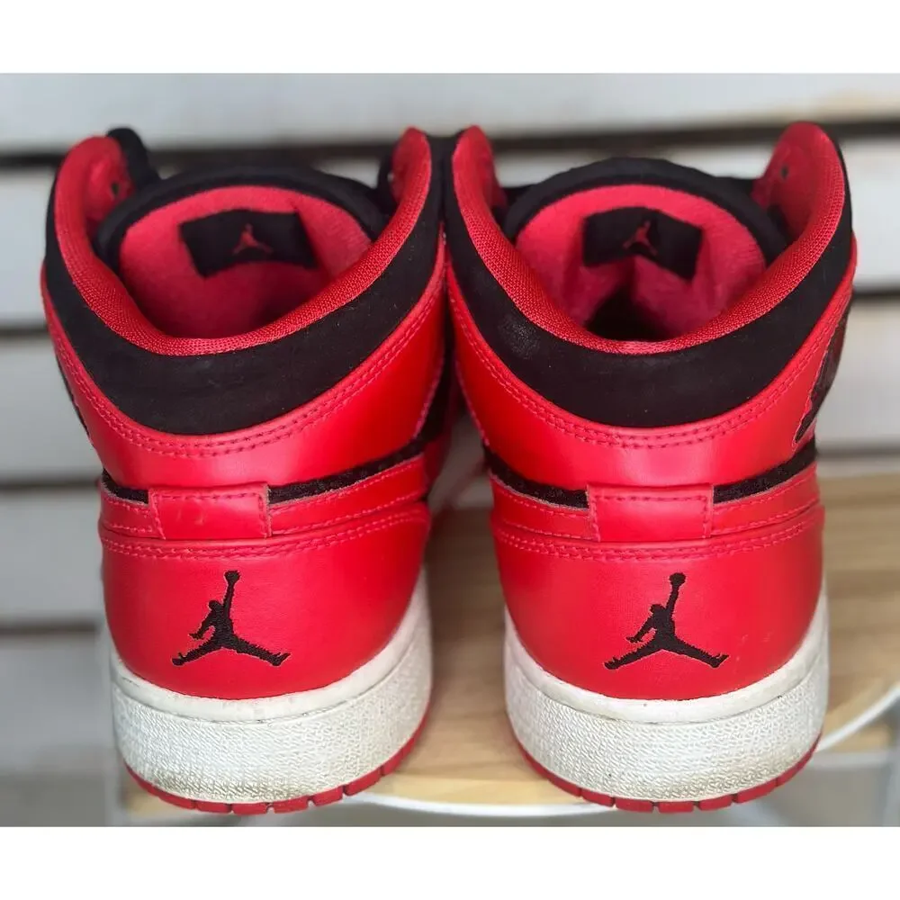 Nike Air Jordan 1 Phat Black/Siren Red-White Girls Size 6Y